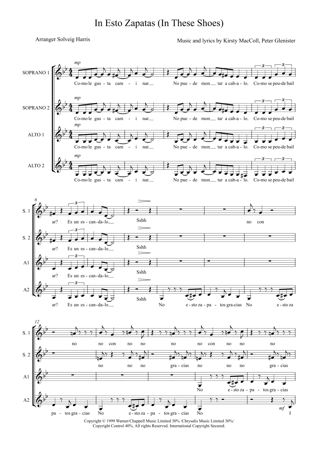 In These Shoes (arr. Solveig Harris)
