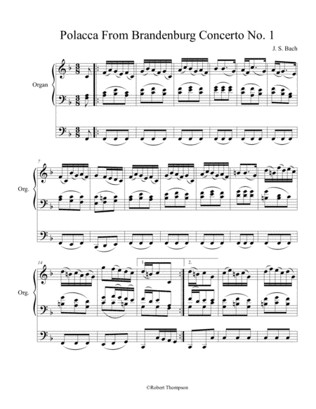 J. S. Bach "Polacca" for organ (arr. Bob Thompson)