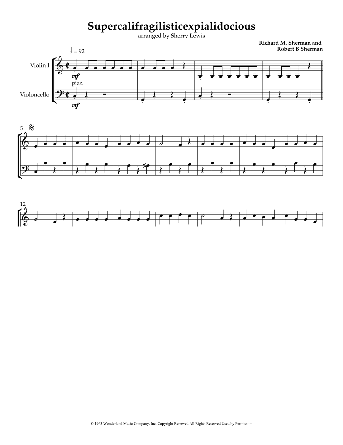 Supercalifragilisticexpialidocious (arr. Sherry Lewis)