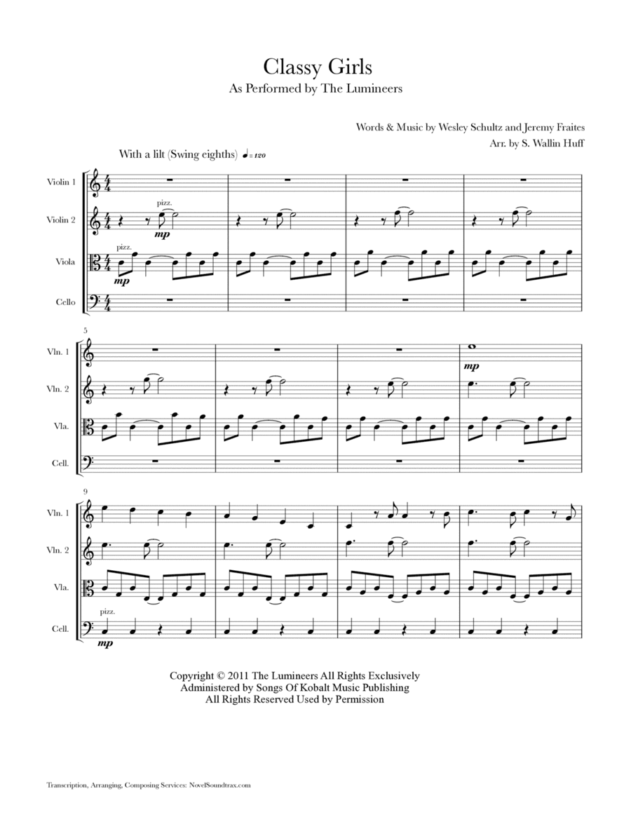 Classy Girls (arr. Sarah Wallin Huff)