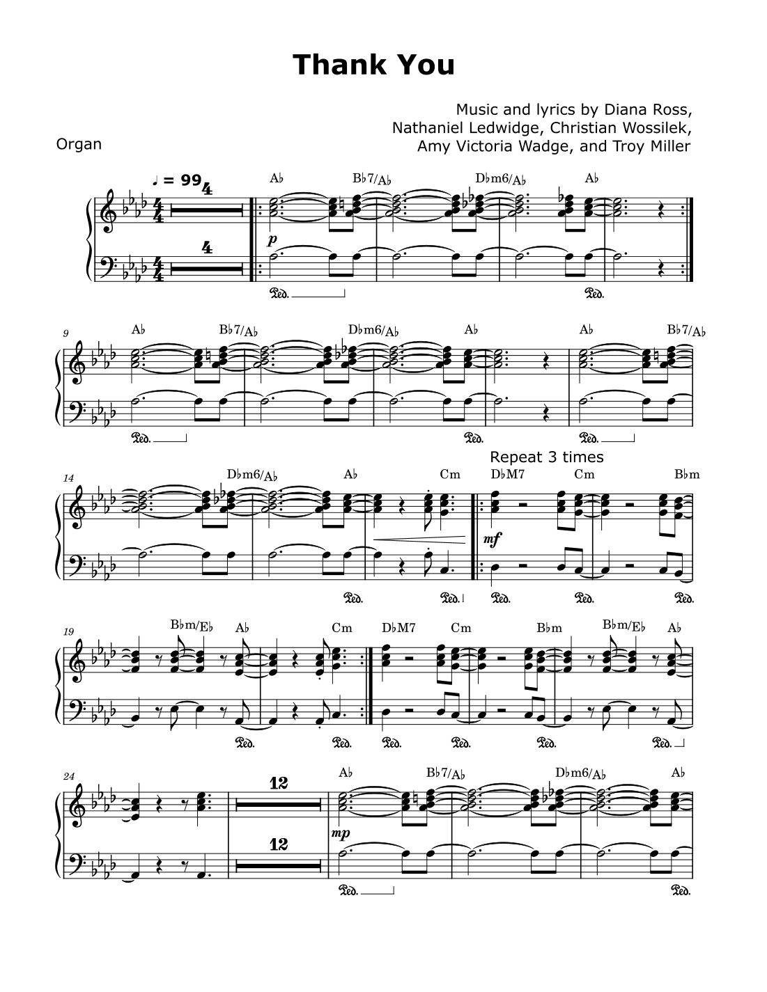 Thank You (arr. David Lartey)