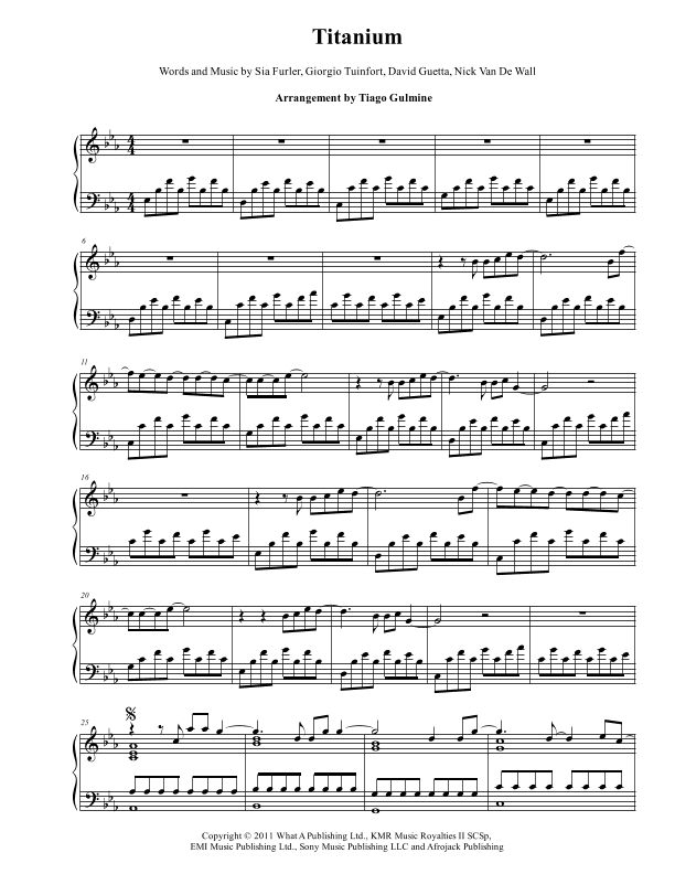 Titanium (arr. Tiago Gulmine (CWB Piano))