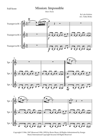 Mission: Impossible Theme (arr. Fabio Britto)