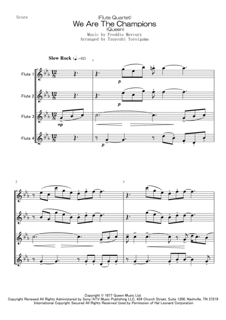 We Are The Champions (arr. Tsuyoshi Yoroiguma)