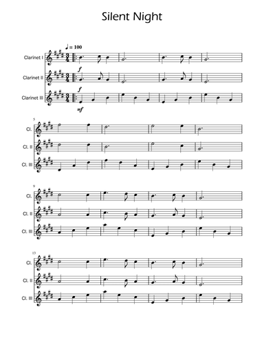Silent Night - Clarinet Trio (arr. Ygor Nunes)