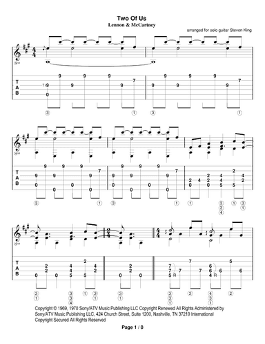 Two Of Us (arr. Steven King)