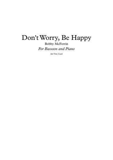 Don't Worry, Be Happy (arr. Tim Curd.)