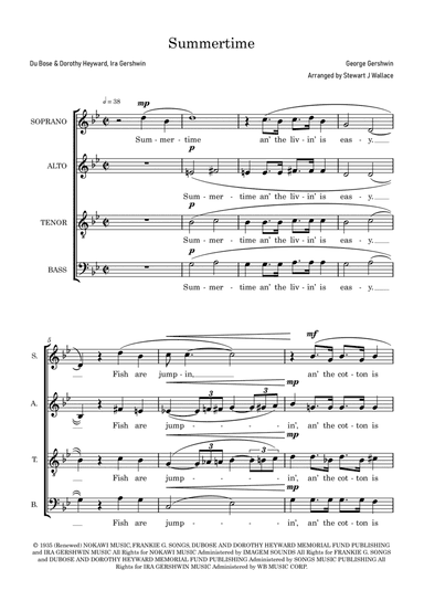 Summertime (arr. Stewart J Wallace)