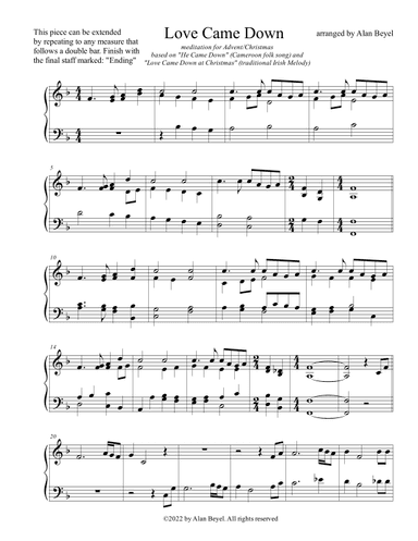 Love Came Down (arr. Alan Beyel)