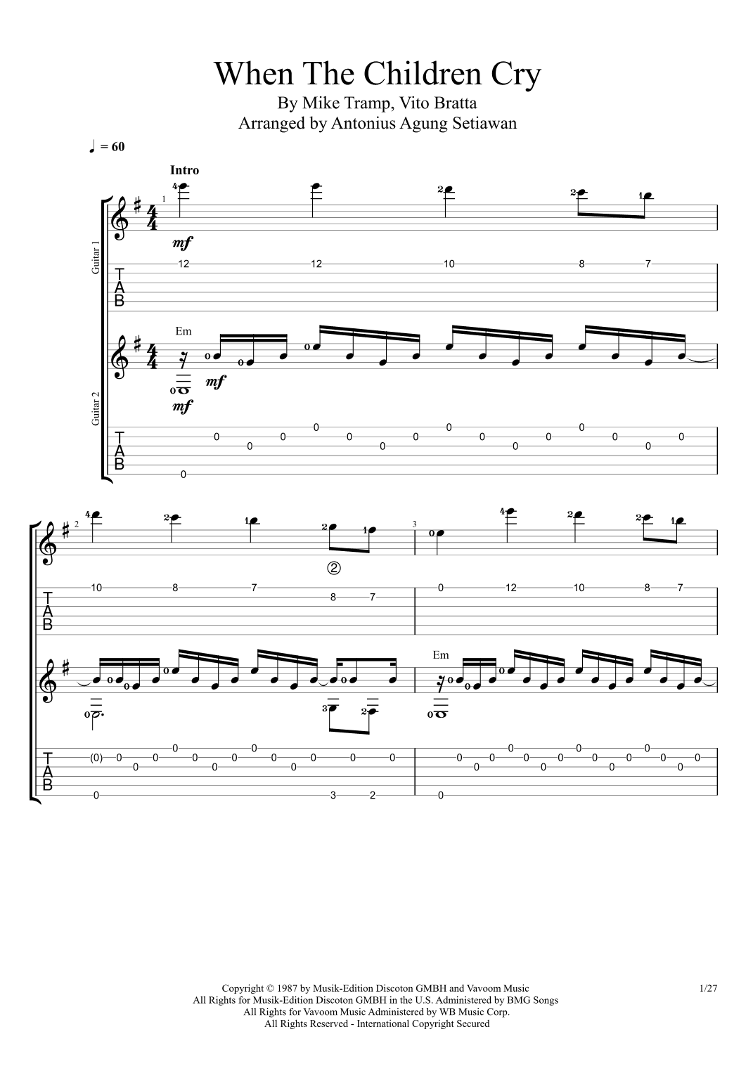 When The Children Cry (arr. Antonius Agung Setiawan)