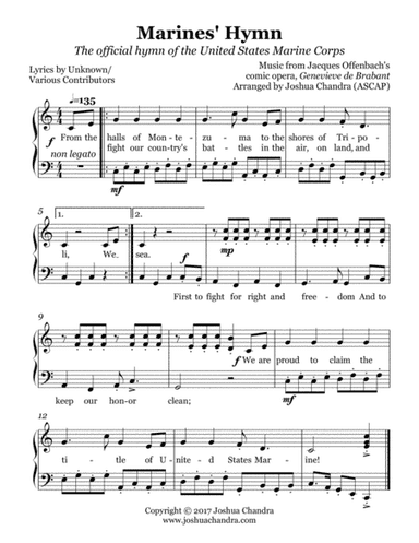 Marines' Hymn (arr. Joshua Chandra)