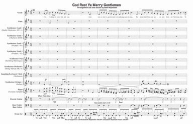 God Rest Ye Merry Gentlemen (Full Score 11x17) (arr. Beth Maplesden)