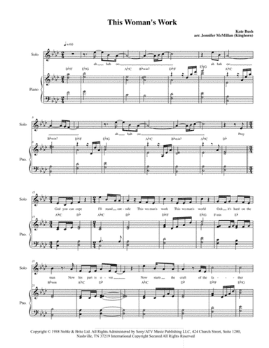 This Woman's Work (arr. Jennifer McMillan)