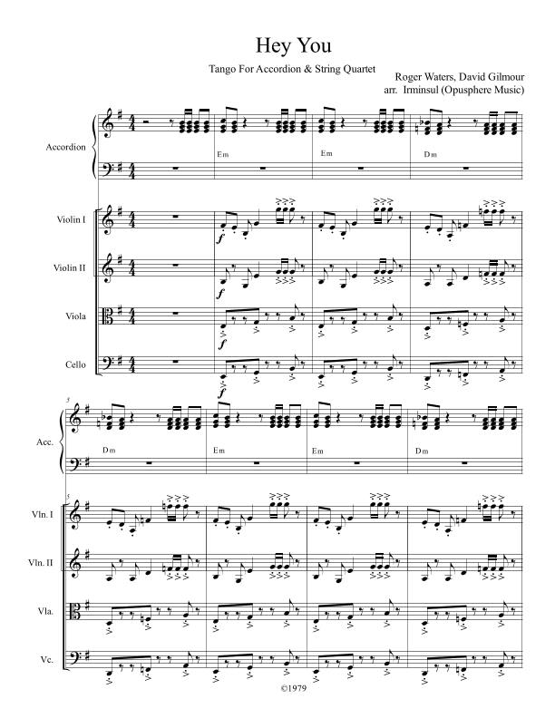 Hey You (arr. Irminsul (Opusphere Music))