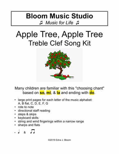 Apple Tree Song Treble Clef Kit (arr. Edna J. Bloom)