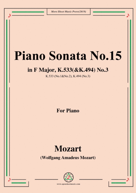Mozart-Piano Sonata No.15 in F Major,K.533(&K.494),No.3 (arr. MSM)