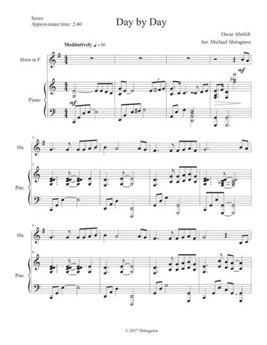 Day by Day - Horn in F (arr. Michel Shiragawa)