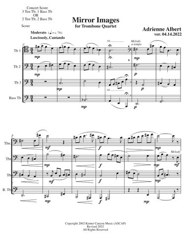 MIRROR IMAGES for Trombone Quartet