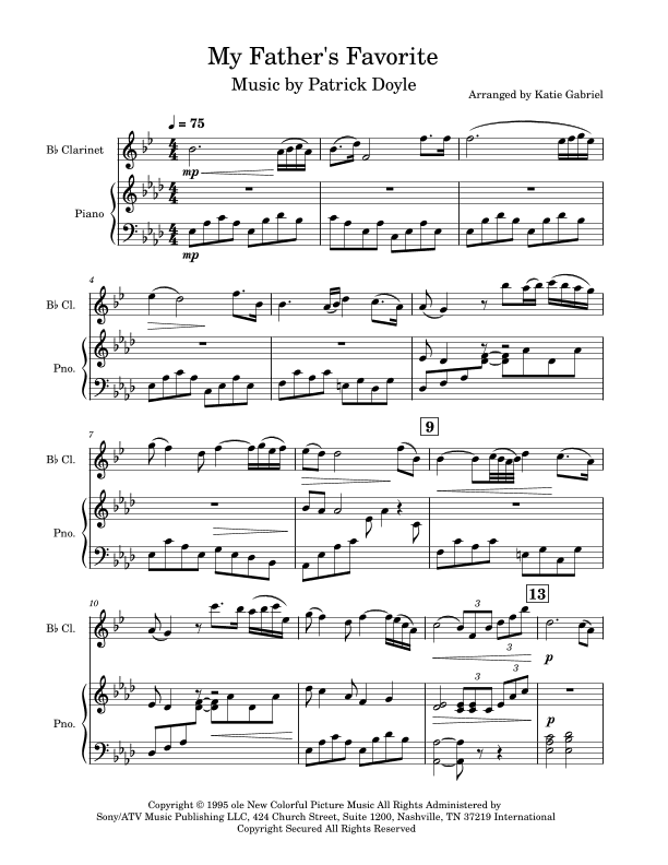 My Father's Favorite (arr. Katie Gabriel)