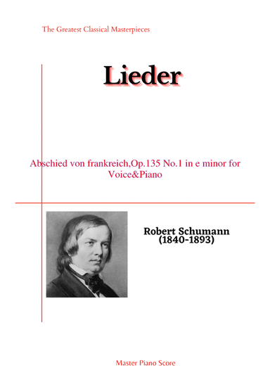 Schumann-Abschied von frankreich,Op.135 No.1 in e minor (arr. MPS)
