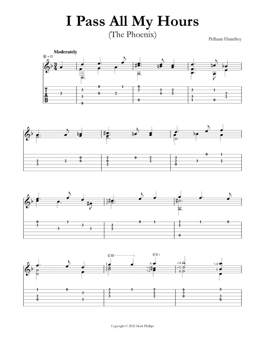 I Pass All My Hours (arr. Mark Phillips)