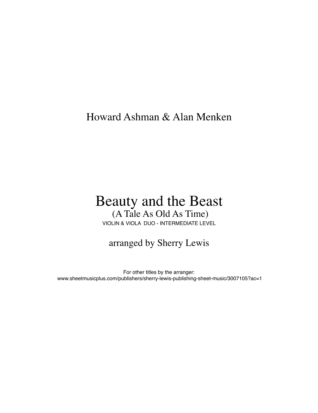 Beauty And The Beast (arr. Sherry Lewis)