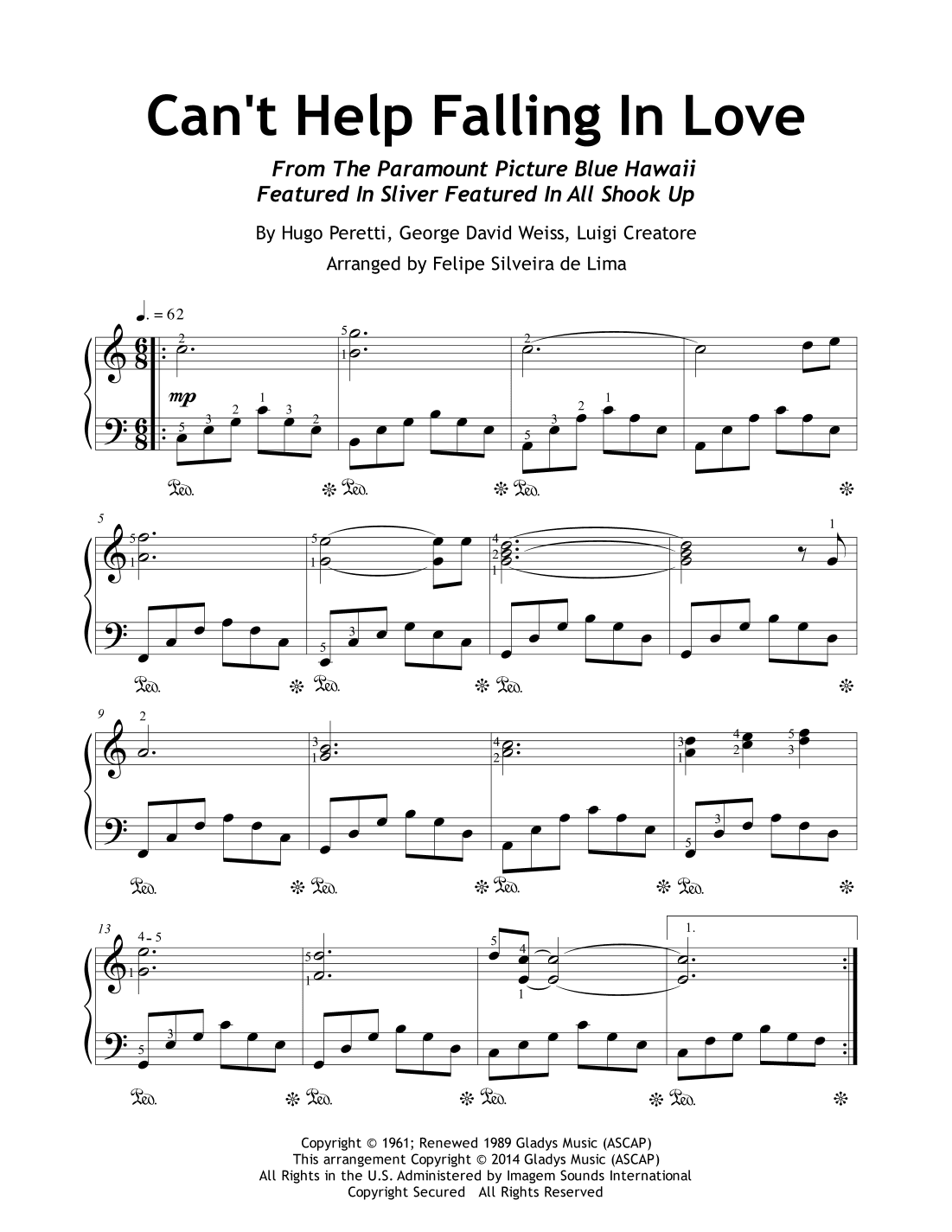 Can't Help Falling In Love (arr. Felipe Silveira de Lima)