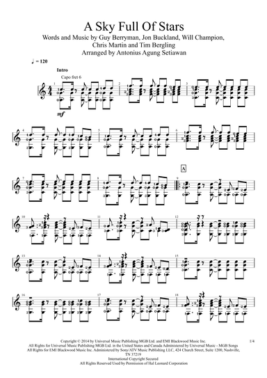 A Sky Full Of Stars (arr. Antonius Agung Setiawan)
