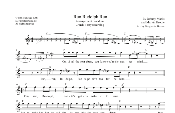 Run Rudolph Run (arr. Douglas A. Greene)
