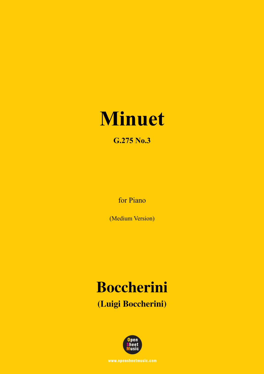 Boccherini-Minuetto,G.275 No.3 (arr. OSM Press)