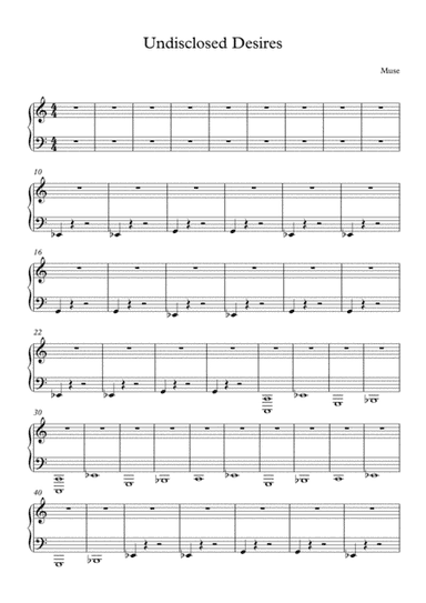 Undisclosed Desires (arr. Hugo Neves)