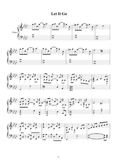 Let It Go (arr. Robert Lopez)