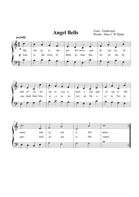 Angel Bells (arr. Mary C W Hardy)
