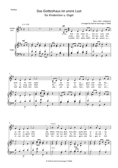 Das Gotteshaus ist unsre Lust (arr. Patrick Denninger)
