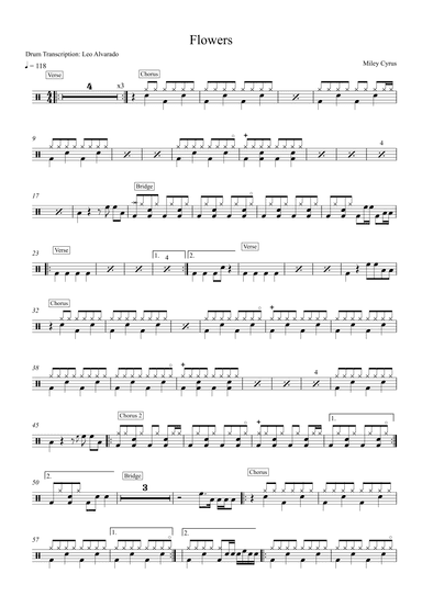Flowers (arr. Drum Transcription: Leo Alvarado)