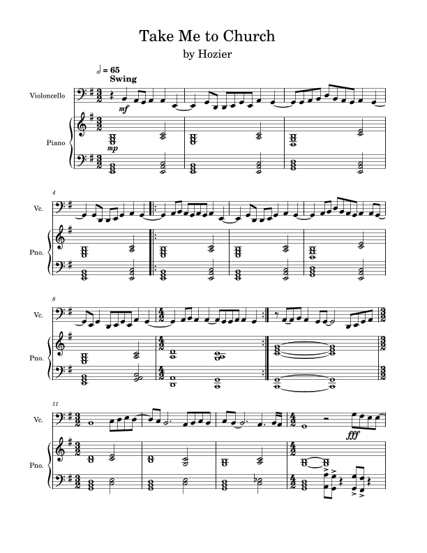 Take Me To Church (arr. Anya Alston)
