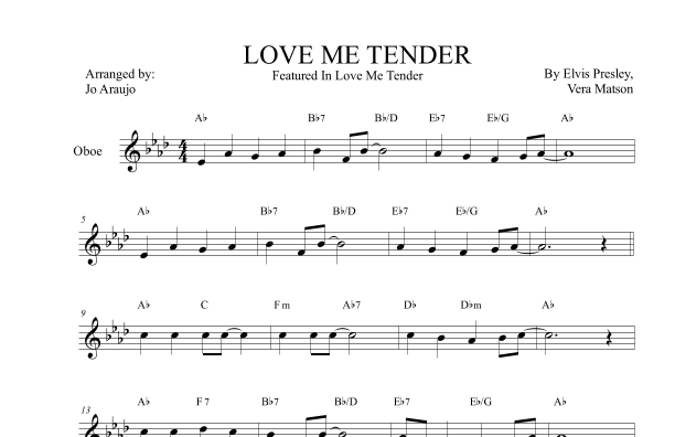 Love Me Tender (arr. JO ARAÚJO)