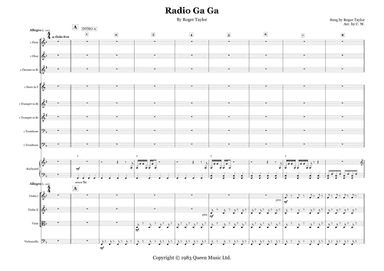 Radio Ga Ga - Score Only (arr. C.W.)