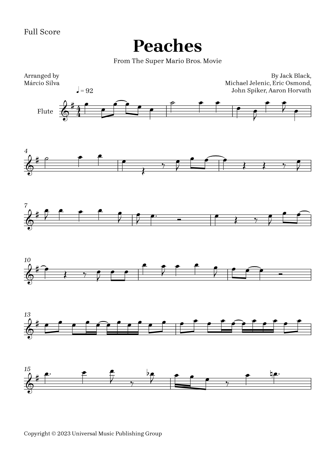 Peaches (arr. Márcio Silva)