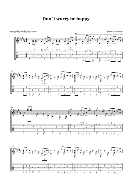 Don't Worry, Be Happy (arr. Wolfgang Vrecun)
