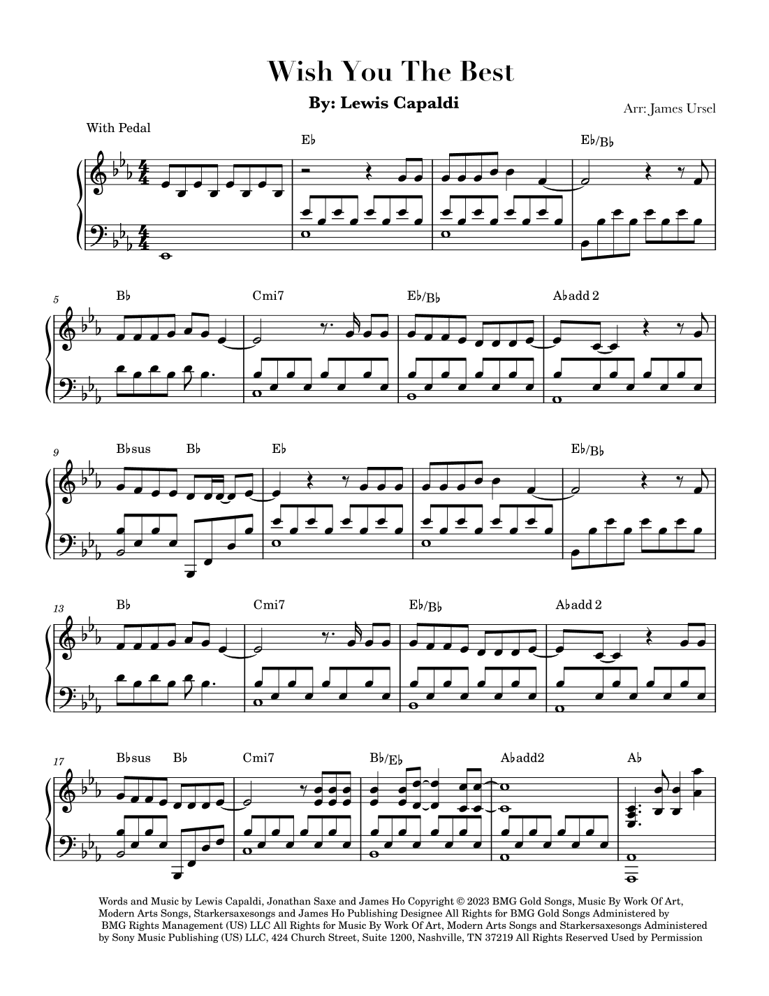 Wish You The Best (arr. James Ursel)