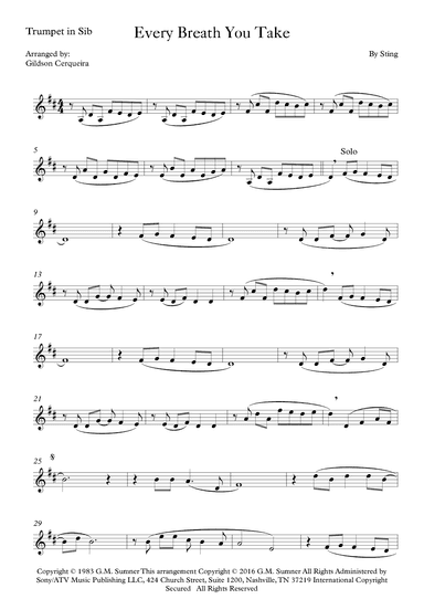 Every Breath You Take (arr. Gildson Cerqueira)