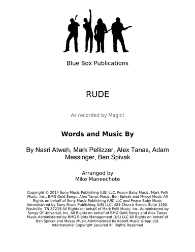 Rude (arr. Mike Maneechote)
