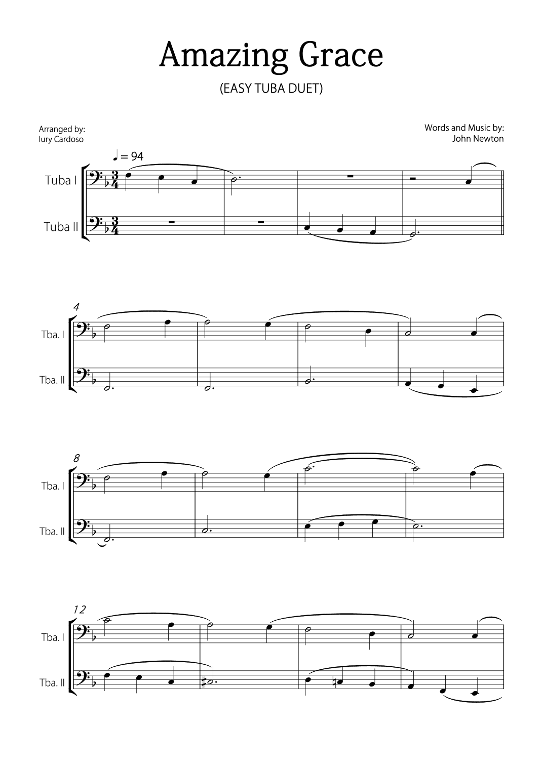 Amazing Grace (arr. Iury Cardoso)