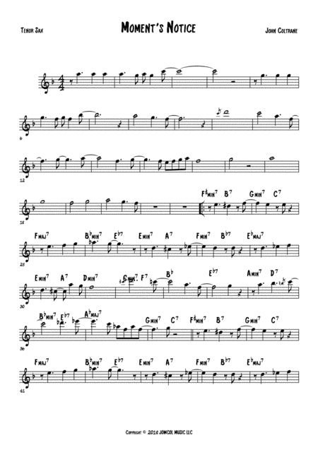 Moment S Notice (arr. Anderson Quevedo)