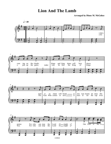 The Lion And The Lamb (arr. Diane M. McGahee)