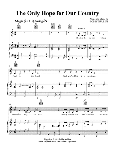 The Only Hope For Our Country