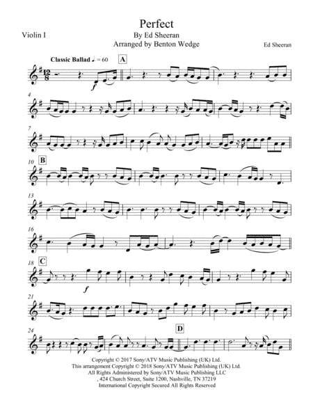 Perfect (arr. Benton Wedge)