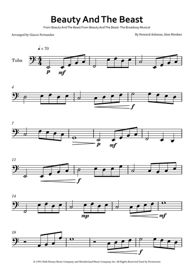 Beauty And The Beast (arr. Glauco Fernandes)