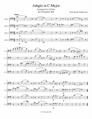 Tchaikovsky - Adagio in C Major - Cello Quartet (arr. Christopher Bell)